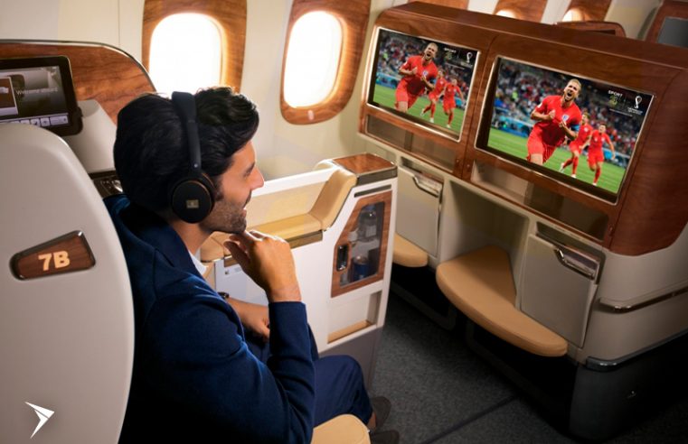 Jogos da Copa, ao vivo, a bordo dos voos da Emirates