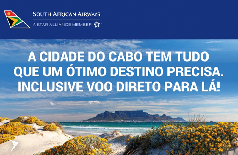 SAA: Cidade do Cabo em voo direto – Um destino de viagem imperdível para seus clientes