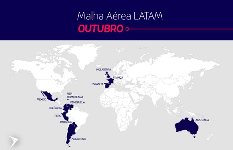 LATAM: malha aérea para outubro