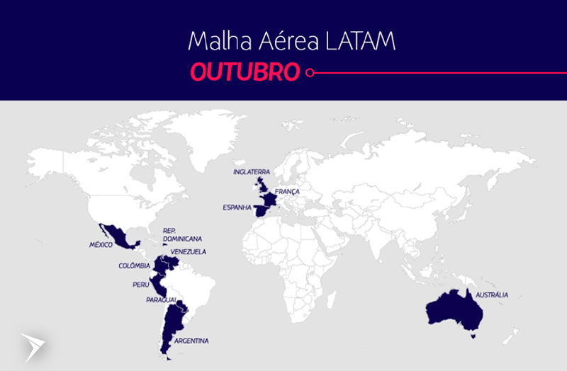 LATAM: malha aérea para outubro