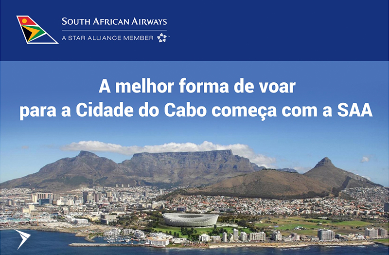 A melhor forma de voar para a Cidade do Cabo começa com a SAA