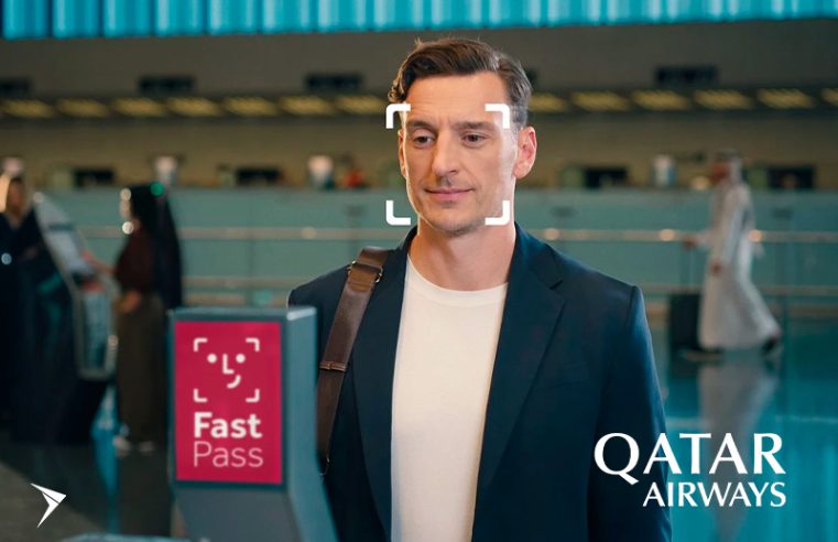 Qatar Airways apresenta o Fast Pass: Seu rosto é seu cartão de embarque.
