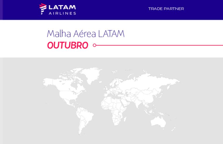 Malha aérea LATAM: Destinos de outubro